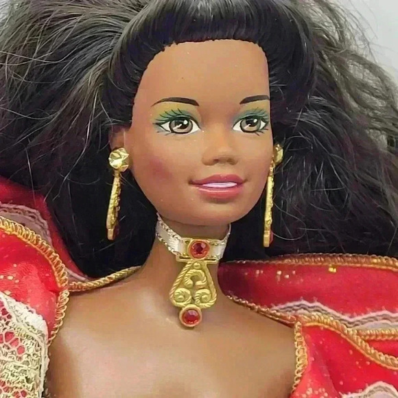 VTG 1987 MATTEL INC. HAPPY HOLLIDAYS BLACK BARBIE DOLL SPECIAL EDITTION RARE - Picture 13 of 16